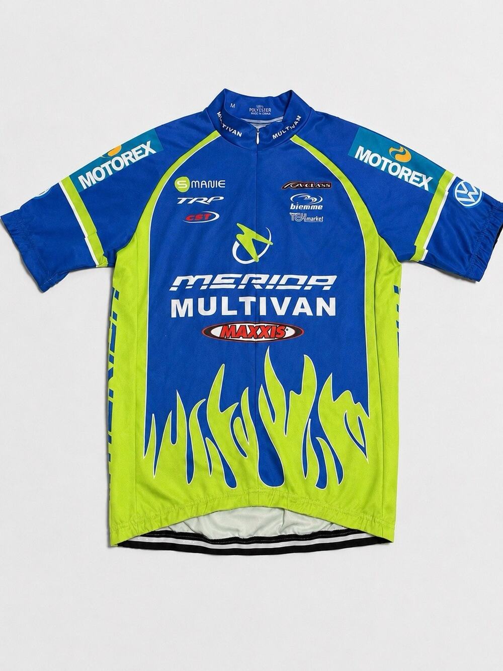 Merida Multivan Maxxis Biemme Cycling Jersey Men’s M Blue Green Full Zip MTB